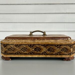Vintage Art Deco Jewelry  Box w/ Removable Lid